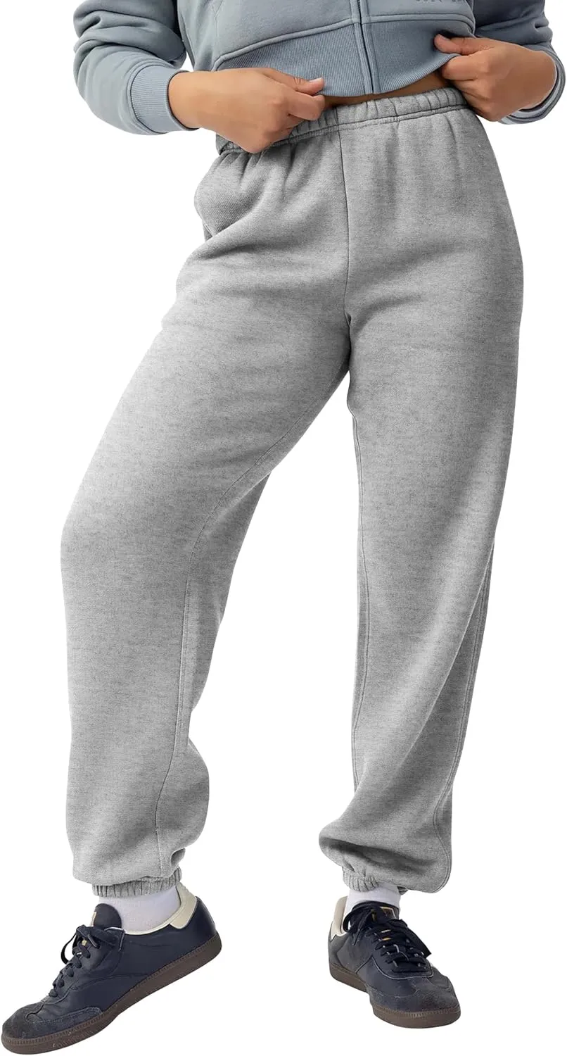 Womens Heavyweight Sweatpants with Pocket Comfort Fit Lounge Relaxed Gym Fleece Jogger Pants S-5XL