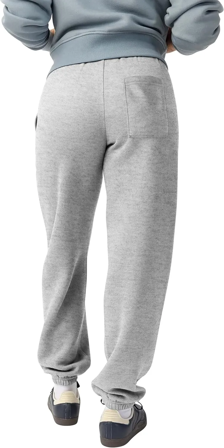 Womens Heavyweight Sweatpants with Pocket Comfort Fit Lounge Relaxed Gym Fleece Jogger Pants S-5XL