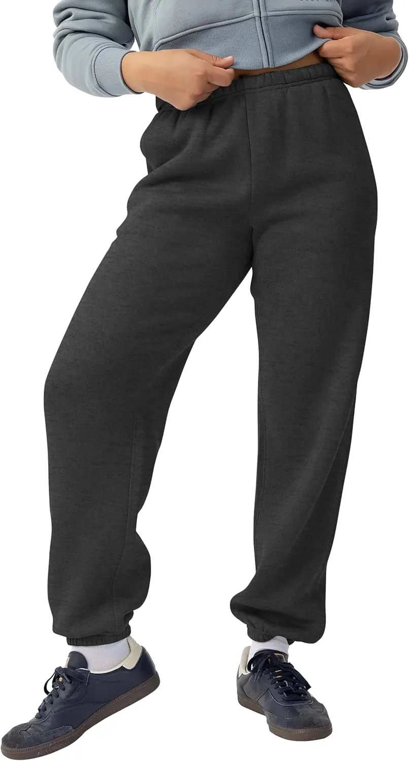 Womens Heavyweight Sweatpants with Pocket Comfort Fit Lounge Relaxed Gym Fleece Jogger Pants S-5XL