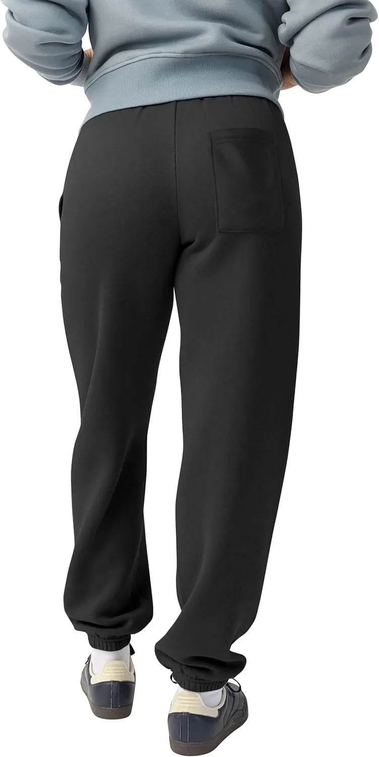 Womens Heavyweight Sweatpants with Pocket Comfort Fit Lounge Relaxed Gym Fleece Jogger Pants S-5XL