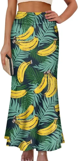 Women's High Waist Slim Dress Printed Skirt for Women Midi Length High Waist Length Bodycon Skirt S-2XL