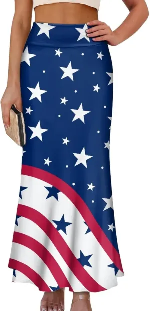 Women's High Waist Slim Dress Printed Skirt for Women Midi Length High Waist Length Bodycon Skirt S-2XL