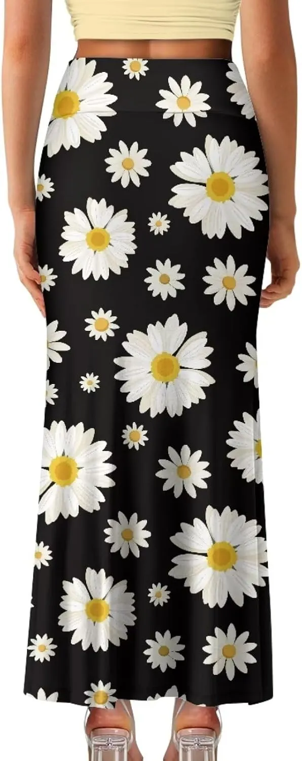 Women's High Waist Slim Dress Printed Skirt for Women Midi Length High Waist Length Bodycon Skirt S-2XL
