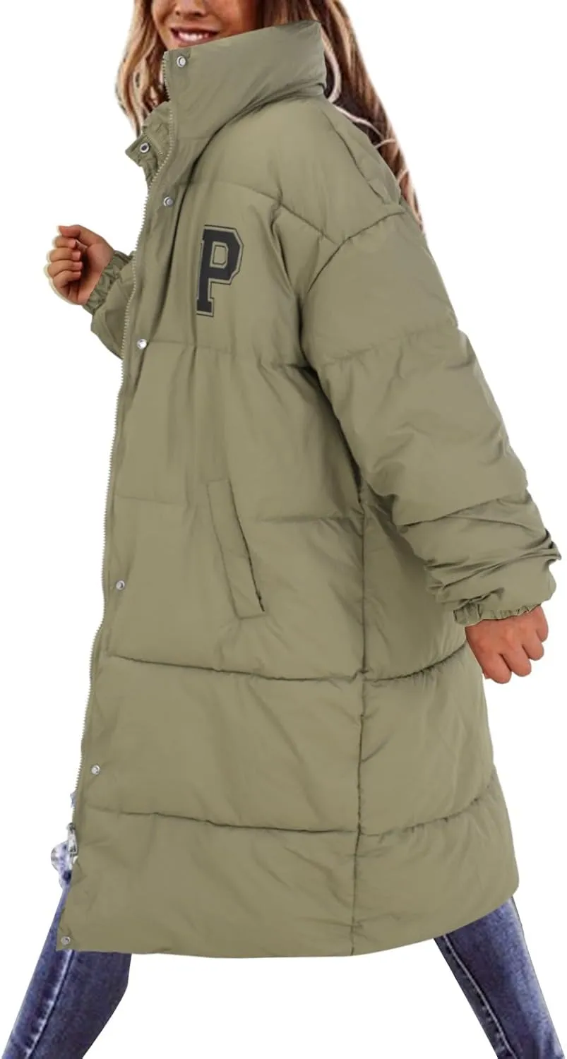 Womens Lightweight Puffer Jacket Shearling Womens Puffer Collar Long Sleeve Lightweight Outfit Basic Loose Fit Coat