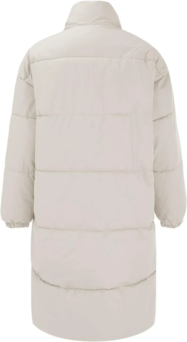 Womens Lightweight Puffer Jacket Shearling Womens Puffer Collar Long Sleeve Lightweight Outfit Basic Loose Fit Coat