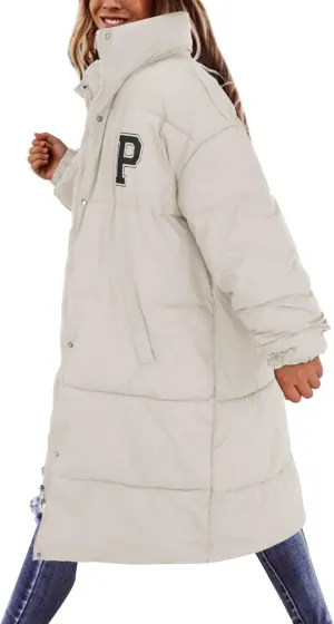 Womens Lightweight Puffer Jacket Shearling Womens Puffer Collar Long Sleeve Lightweight Outfit Basic Loose Fit Coat