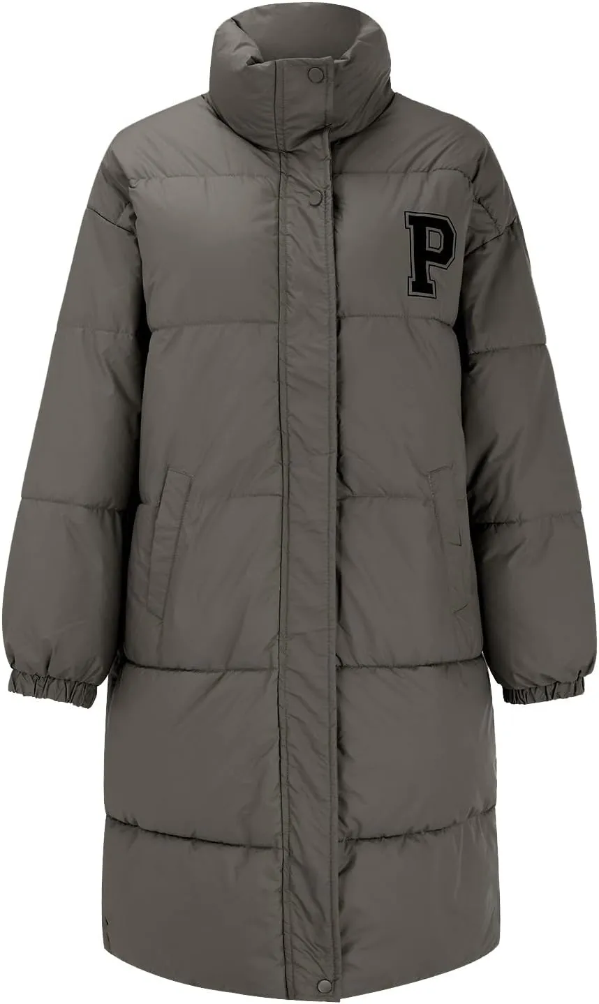 Womens Lightweight Puffer Jacket Shearling Womens Puffer Collar Long Sleeve Lightweight Outfit Basic Loose Fit Coat