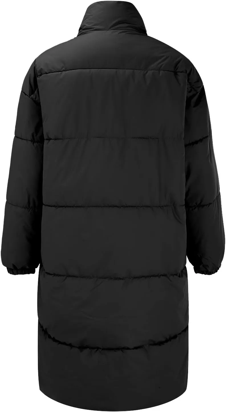 Womens Lightweight Puffer Jacket Shearling Womens Puffer Collar Long Sleeve Lightweight Outfit Basic Loose Fit Coat