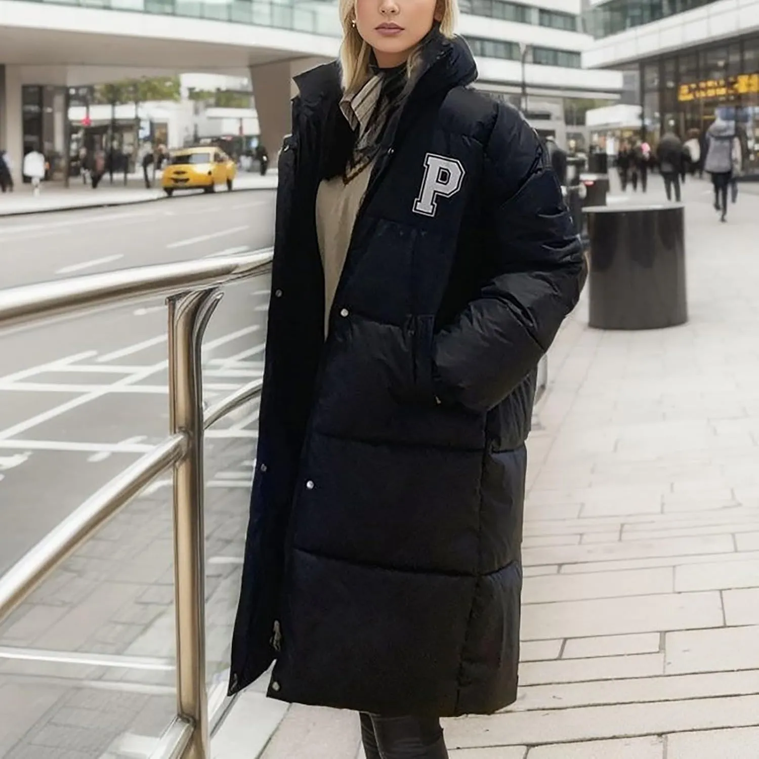 Womens Lightweight Puffer Jacket Shearling Womens Puffer Collar Long Sleeve Lightweight Outfit Basic Loose Fit Coat
