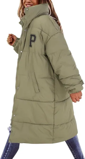 Womens Lightweight Puffer Jacket Shearling Womens Puffer Collar Long Sleeve Lightweight Outfit Basic Loose Fit Coat