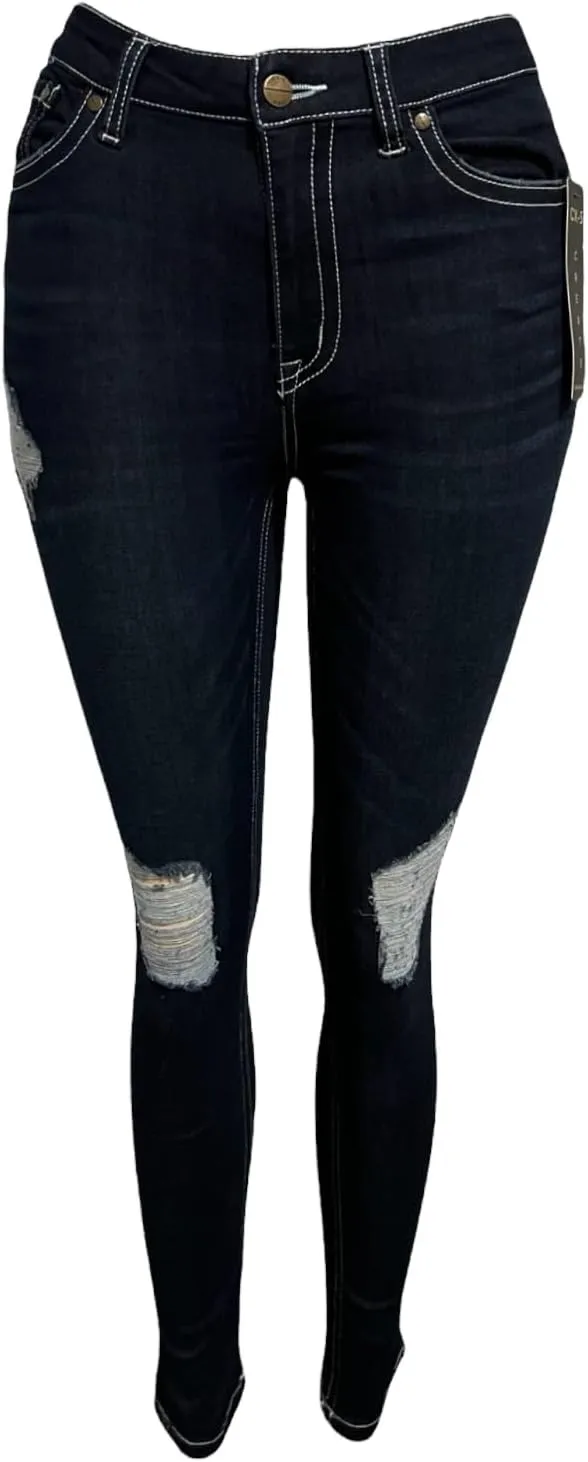 Women's Mid Rise Skinny Jeans, Comfort Fit, Denim