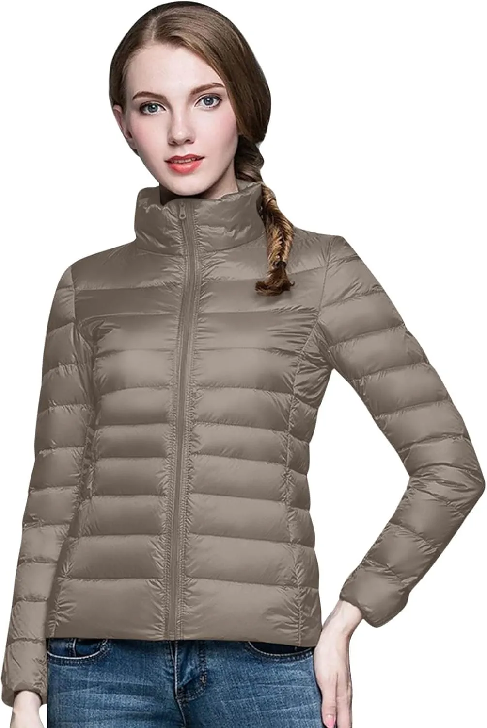 Women's Packable Puffer Jacket Long Sleeve Lightweight Quilted Coat Packable Puffer Jacket Lightweight Quilted Puffer Jacket