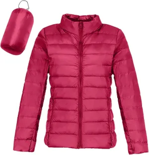 Women's Packable Puffer Jacket Long Sleeve Lightweight Quilted Coat Packable Puffer Jacket Lightweight Quilted Puffer Jacket