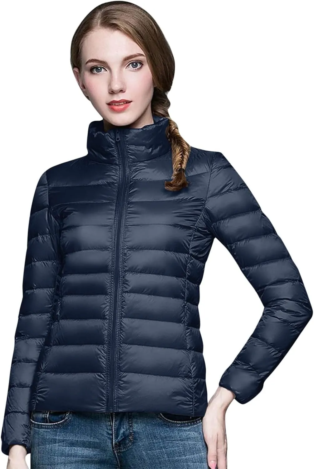 Women's Packable Puffer Jacket Long Sleeve Lightweight Quilted Coat Packable Puffer Jacket Lightweight Quilted Puffer Jacket