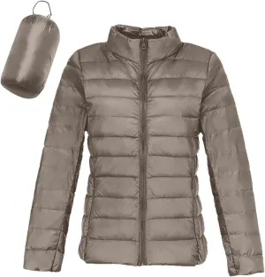 Women's Packable Puffer Jacket Long Sleeve Lightweight Quilted Coat Packable Puffer Jacket Lightweight Quilted Puffer Jacket