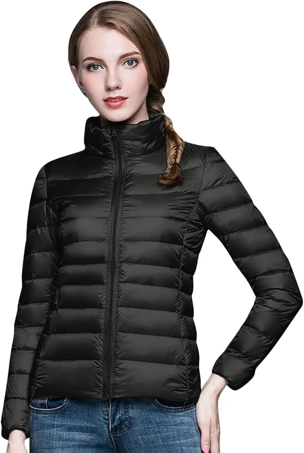 Women's Packable Puffer Jacket Long Sleeve Lightweight Quilted Coat Packable Puffer Jacket Lightweight Quilted Puffer Jacket