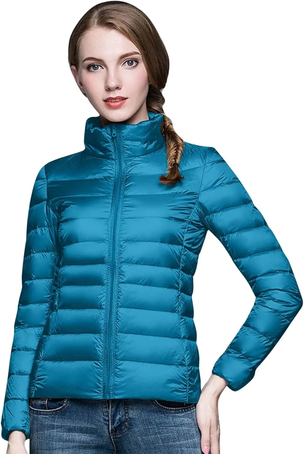 Women's Packable Puffer Jacket Long Sleeve Lightweight Quilted Coat Packable Puffer Jacket Lightweight Quilted Puffer Jacket