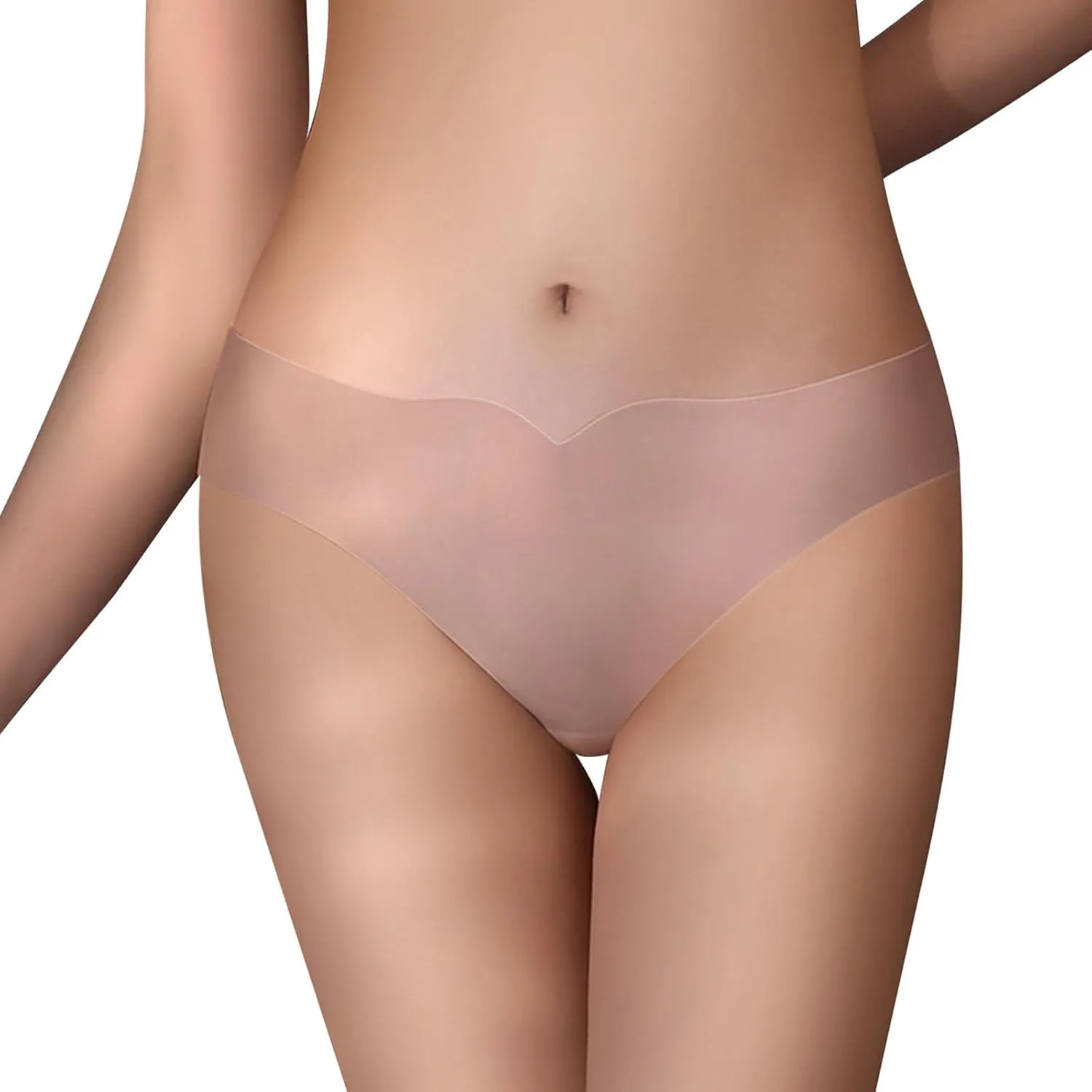 Womens Seamless Silky Panties Soft Elastic Breathable Comfy Ice Silk Underpants Invisible Hipster Stretchy Briefs