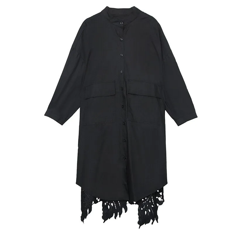 Women's Spring/Summer Lace Shirt With Long Sleeves