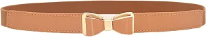 Women's Stretchy Thin Bow Belt Elastic Skinny Waist Belts