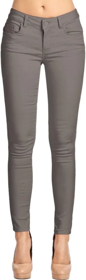 Women's Super Stretch Flexible Fit 5 Pocket Mid Rise Bermuda Pants