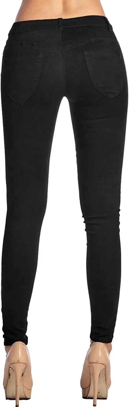 Women's Super Stretch Flexible Fit 5 Pocket Mid Rise Bermuda Pants