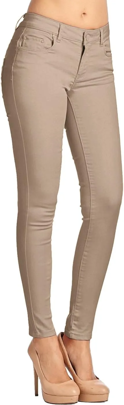 Women's Super Stretch Flexible Fit 5 Pocket Mid Rise Bermuda Pants