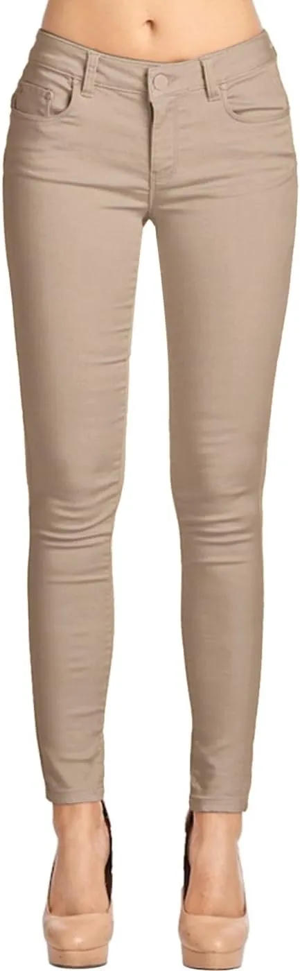 Women's Super Stretch Flexible Fit 5 Pocket Mid Rise Bermuda Pants