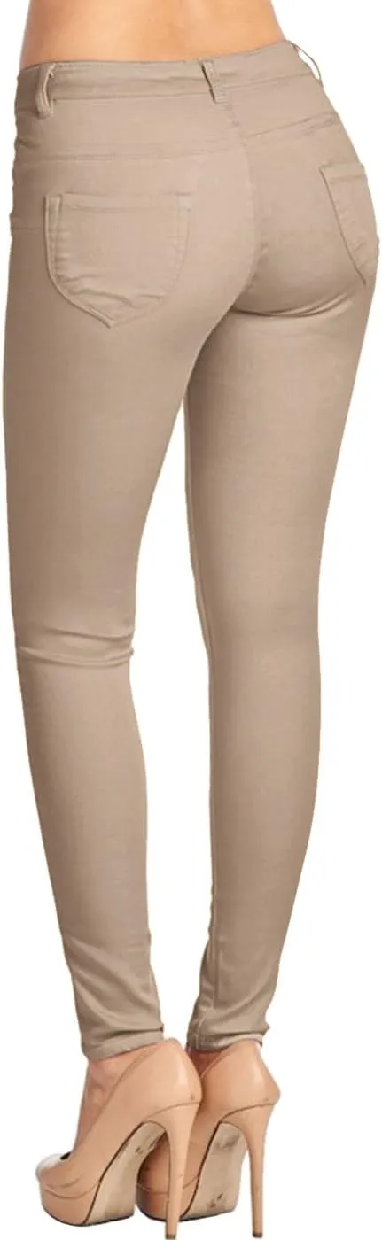 Women's Super Stretch Flexible Fit 5 Pocket Mid Rise Bermuda Pants