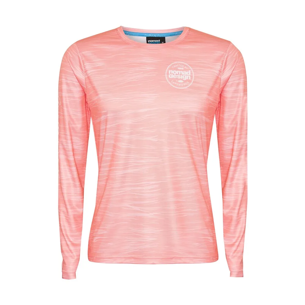 Womens Tech Fishing Shirt - Coral Swell