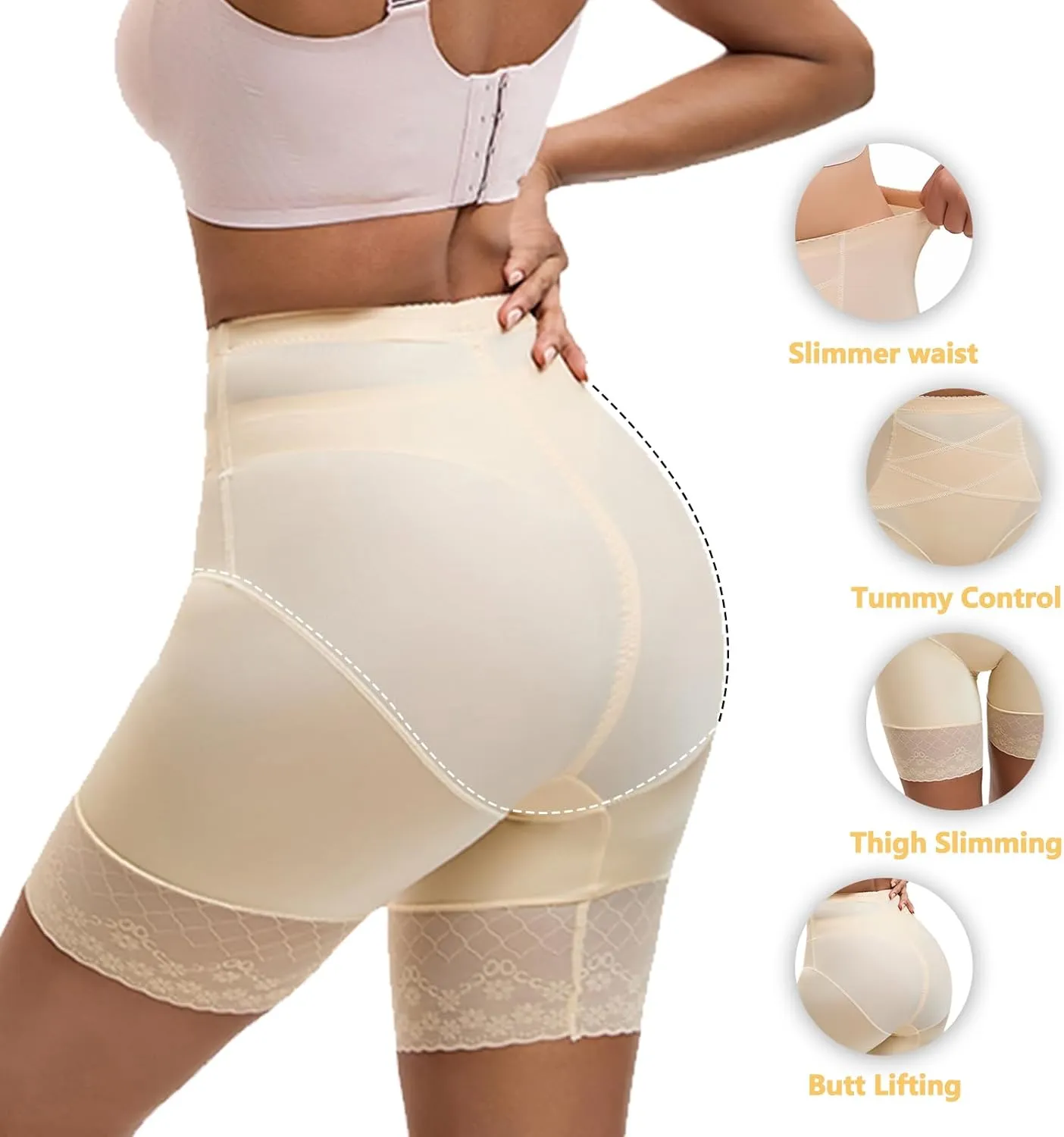 Women's Tummy Control High Waisted Panties Thigh Slimming Shorts Comfort Fit Body Shaper Shapewear Underwear