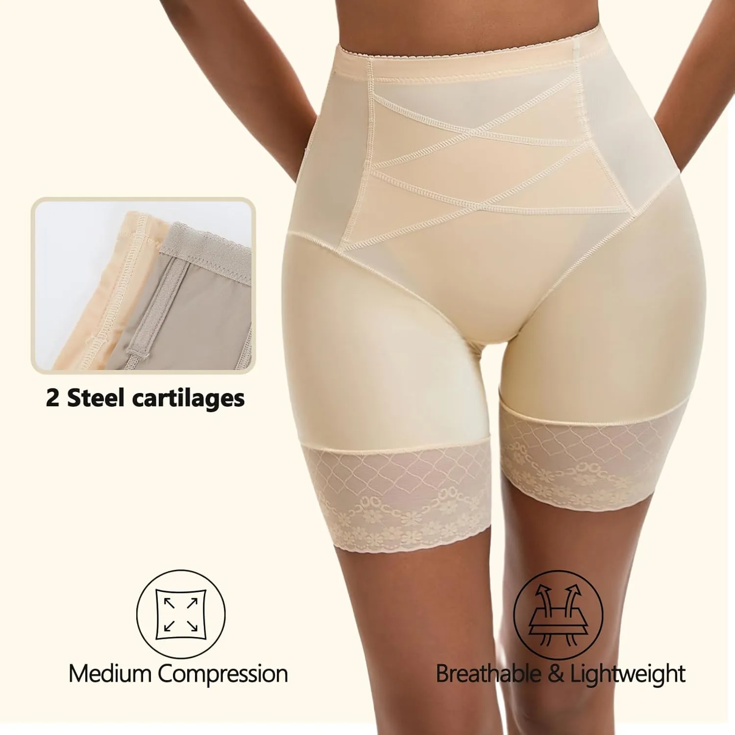 Women's Tummy Control High Waisted Panties Thigh Slimming Shorts Comfort Fit Body Shaper Shapewear Underwear