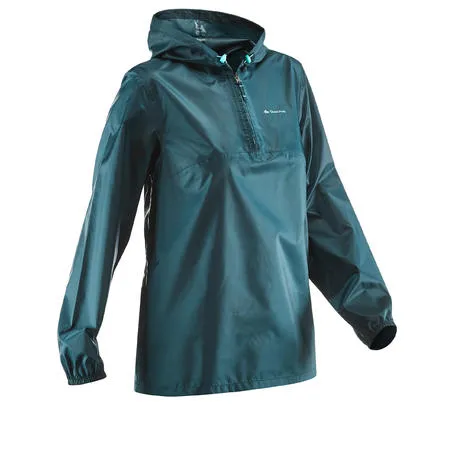 Women's windproof and water-repellent hiking jacket - raincut 1/2 zip