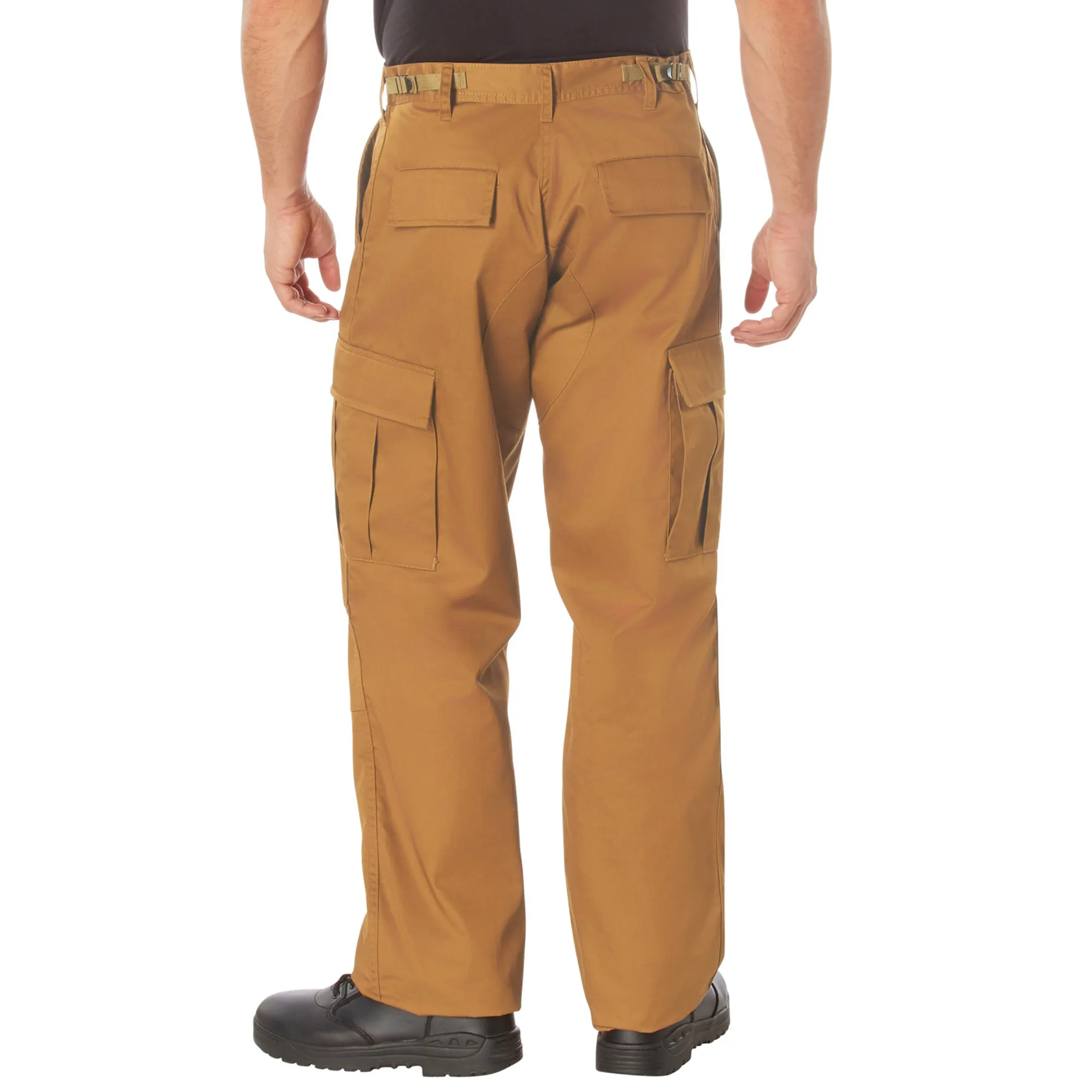 Work Brown - Tactical BDU Pants Relaxed Fit - Cotton Polyester Twill - Zipper Fly
