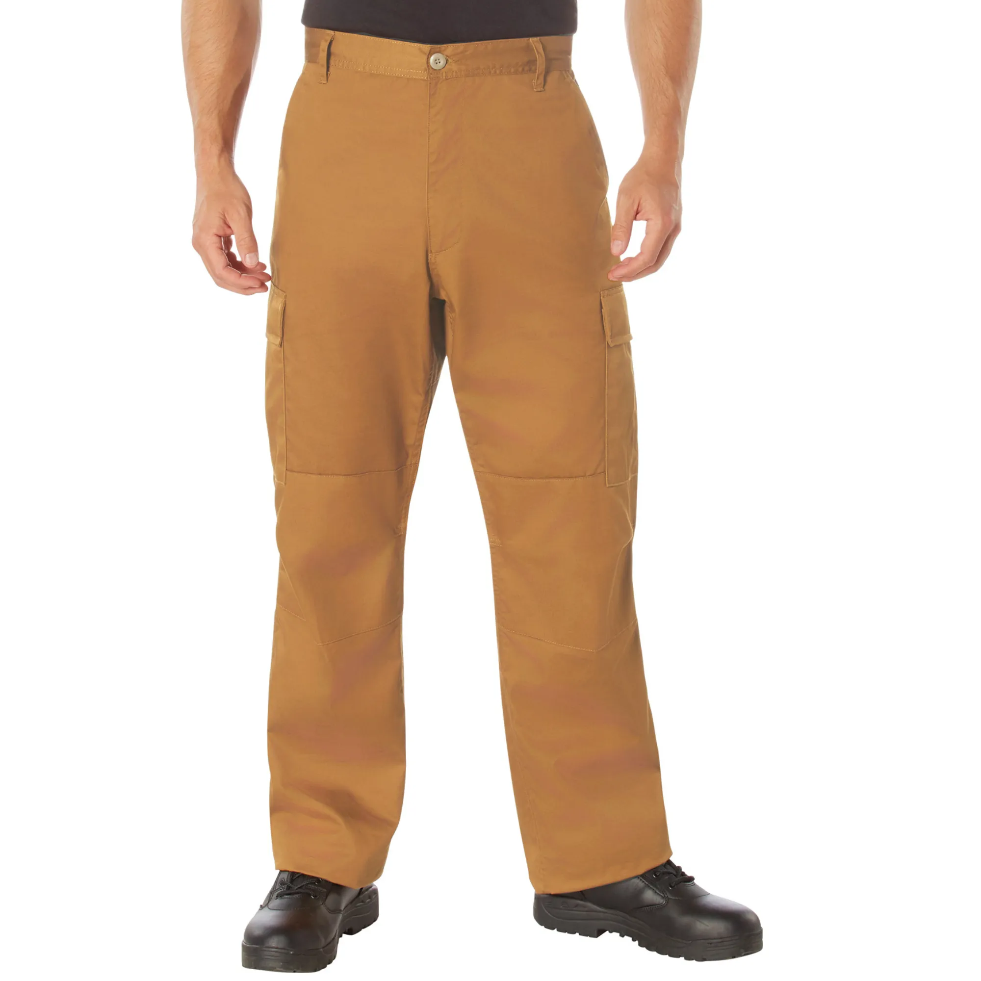 Work Brown - Tactical BDU Pants Relaxed Fit - Cotton Polyester Twill - Zipper Fly
