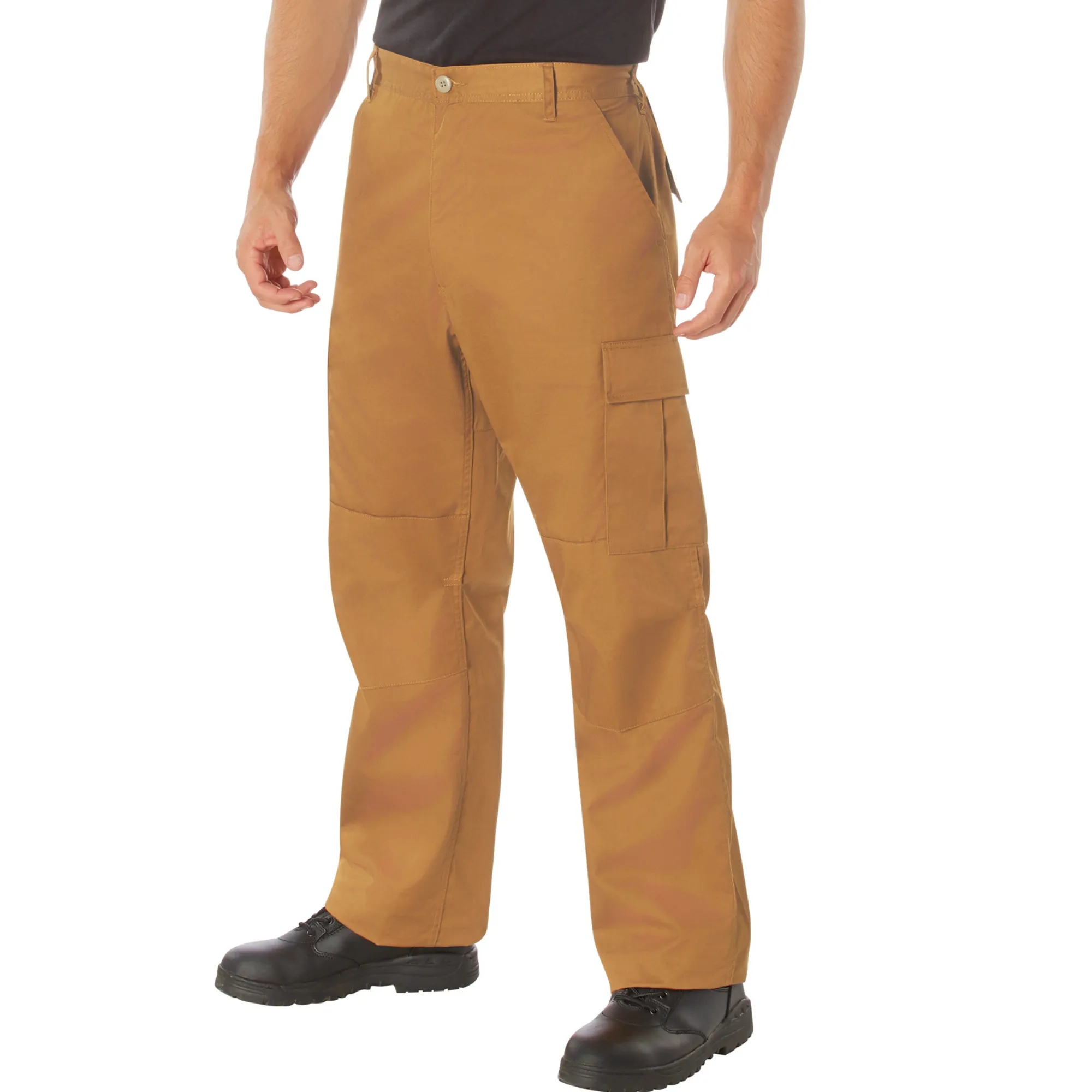 Work Brown - Tactical BDU Pants Relaxed Fit - Cotton Polyester Twill - Zipper Fly
