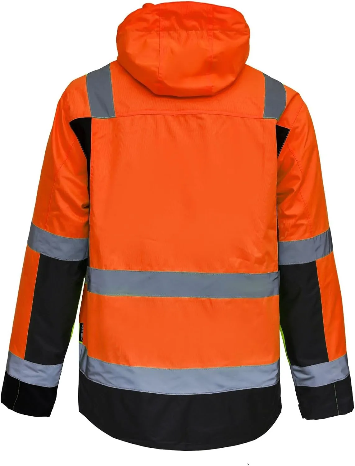 WORK IDEA High Visibility Reflective Jackets for Men Hi Vis Weatherproof 4- in-1