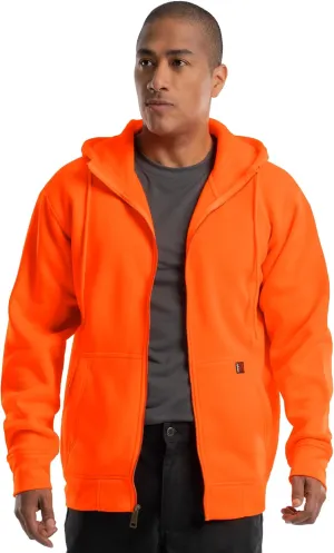 Wrangler Men's Durable Performance Fleece Hi-viz Full Zip Hoodie