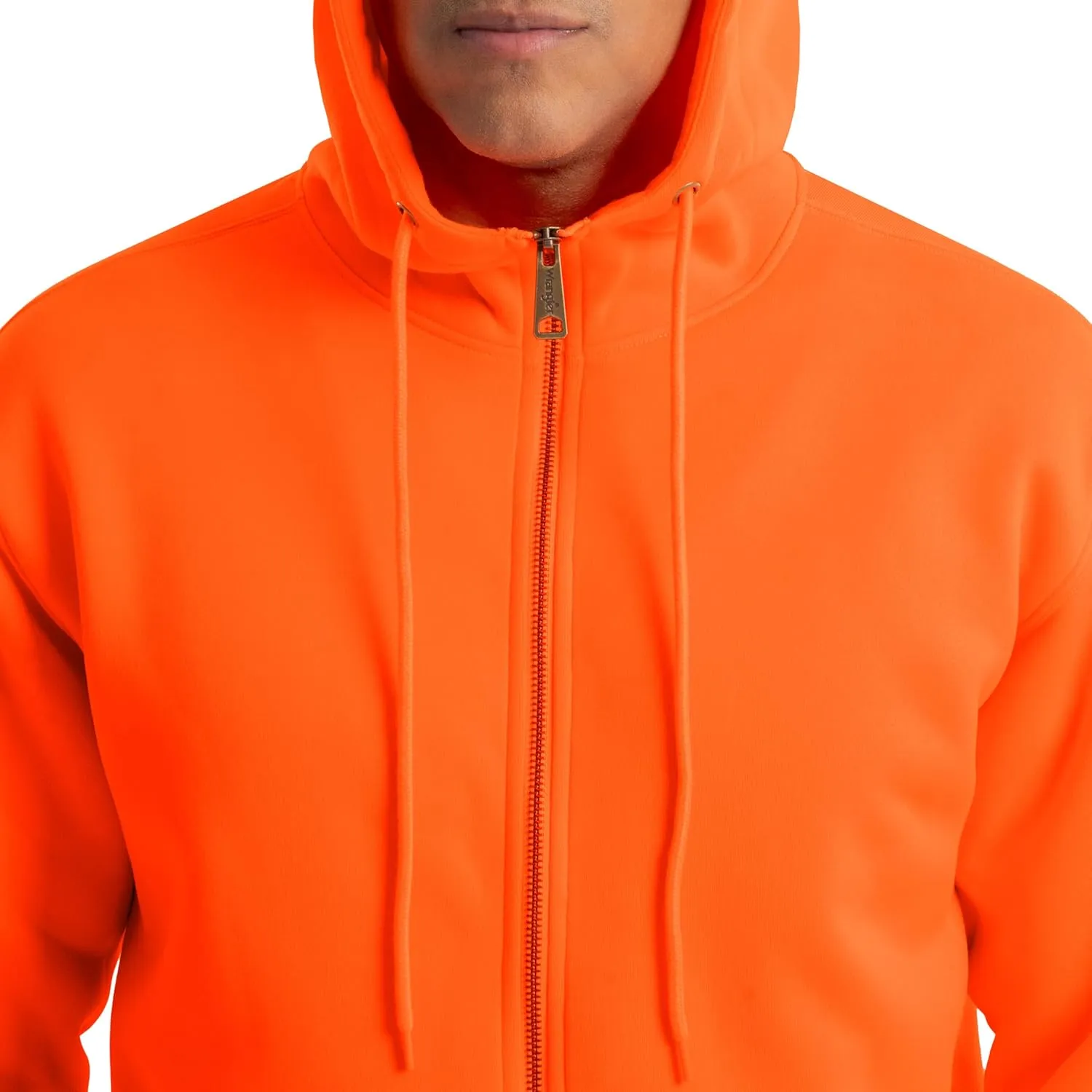 Wrangler Men's Durable Performance Fleece Hi-viz Full Zip Hoodie