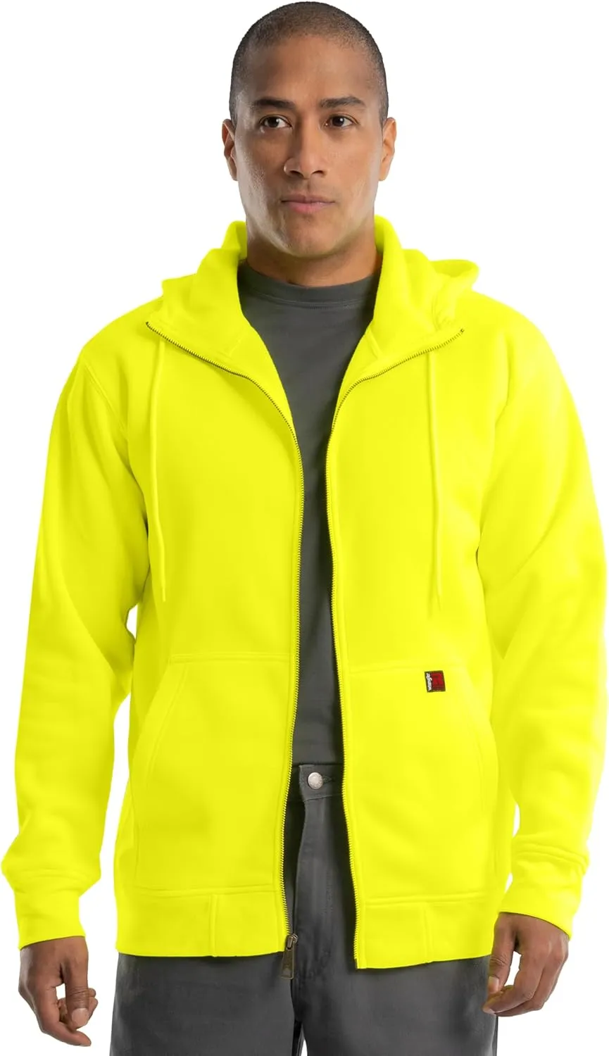 Wrangler Men's Durable Performance Fleece Hi-viz Full Zip Hoodie