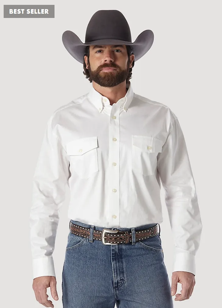 Wrangler Mens White Painted Desert Shirt Style 71135CH