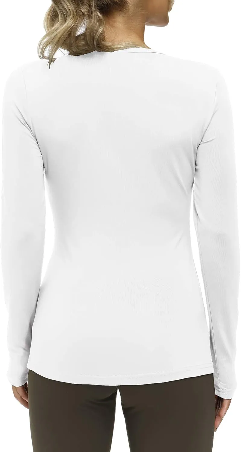 Yige Women's Long Sleeves Running Athletic Shirt Moisture Wicking Tops Crewneck Tee