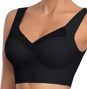 Zenchic Bras, Hatmeo Posture Correcting Bras for Seniors Women, Seamless Comfort Push Up Wireless Lysine Charm Ice Silk Bras