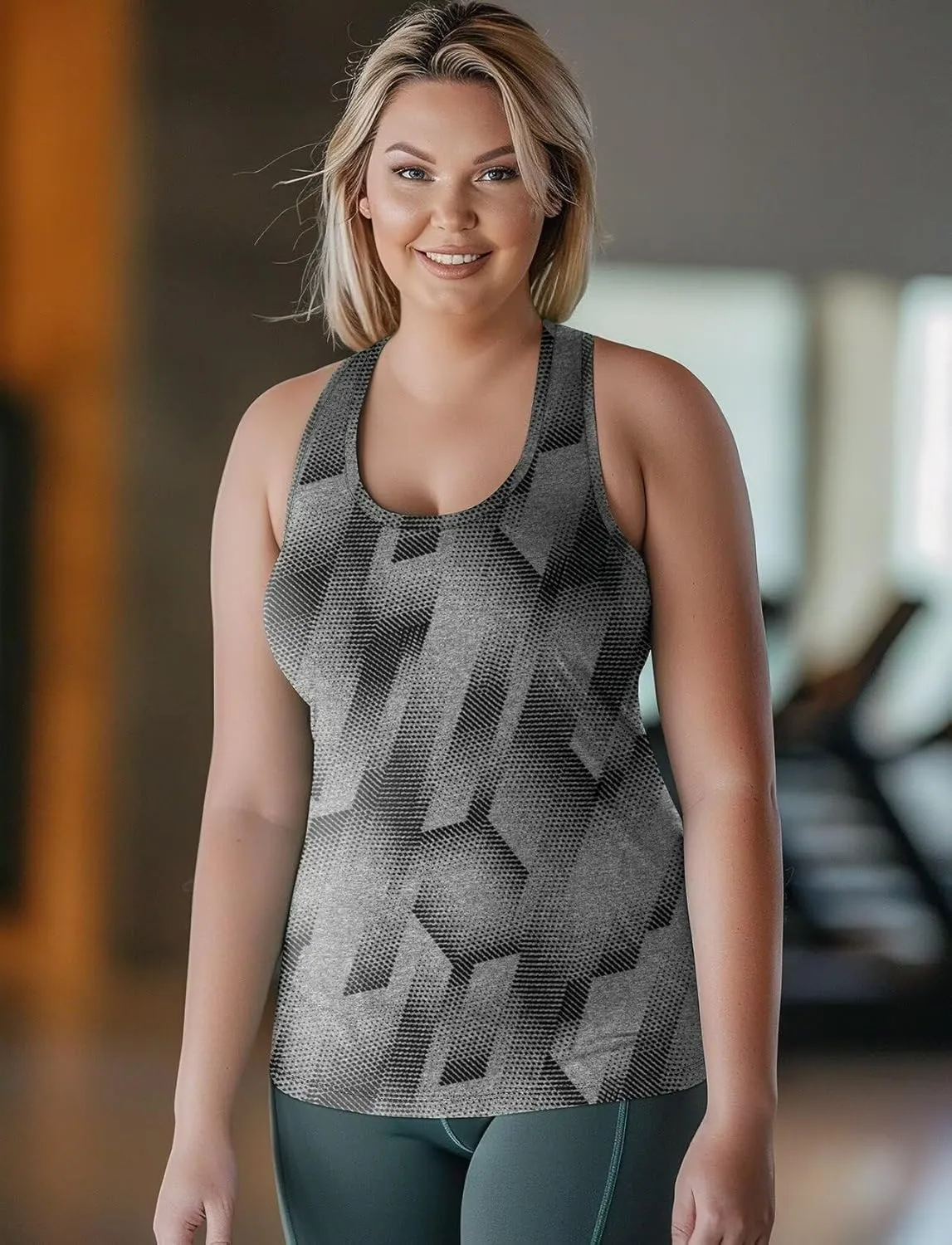 Zengjo Athletic Tank Tops for Women Moisture Wicking Running Gym Sports Tanks