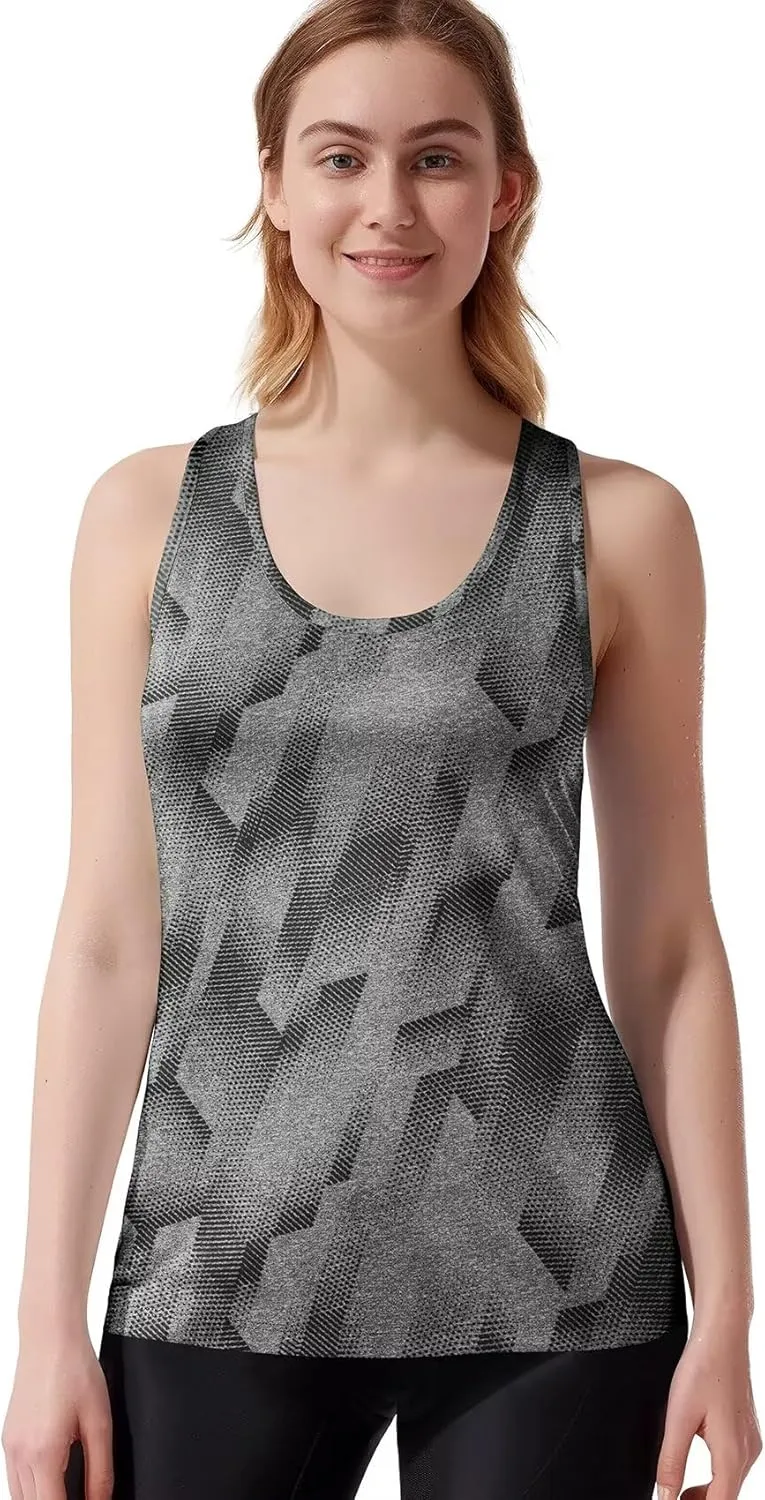 Zengjo Athletic Tank Tops for Women Moisture Wicking Running Gym Sports Tanks