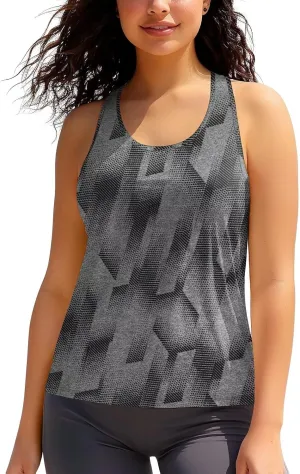 Zengjo Running Tanks for Women Moisture Wicking Athletic Workout Gym Tops Racerback