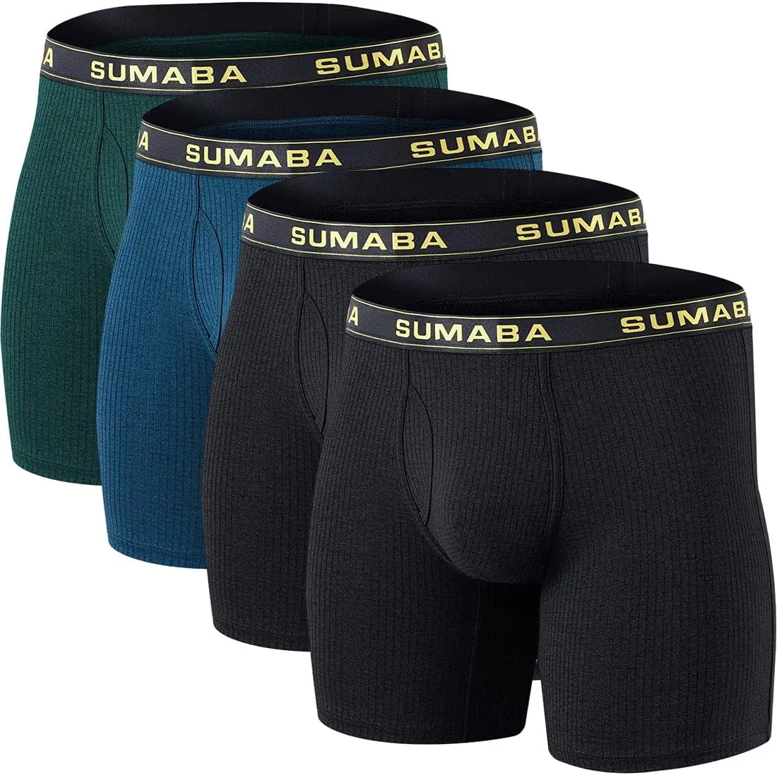 ZONBAILON Mens Underwear Boxer Briefs Moisture-Wicking Breathable Bamboo Viscose Boxer Pouch