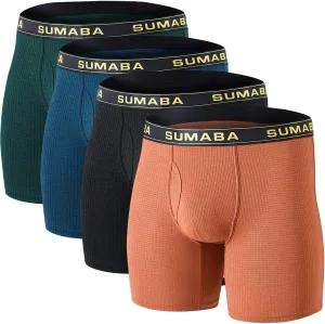 ZONBAILON Mens Underwear Boxer Briefs Moisture-Wicking Breathable Bamboo Viscose Boxer Pouch
