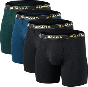 ZONBAILON Mens Underwear Boxer Briefs Moisture-Wicking Breathable Bamboo Viscose Boxer Pouch